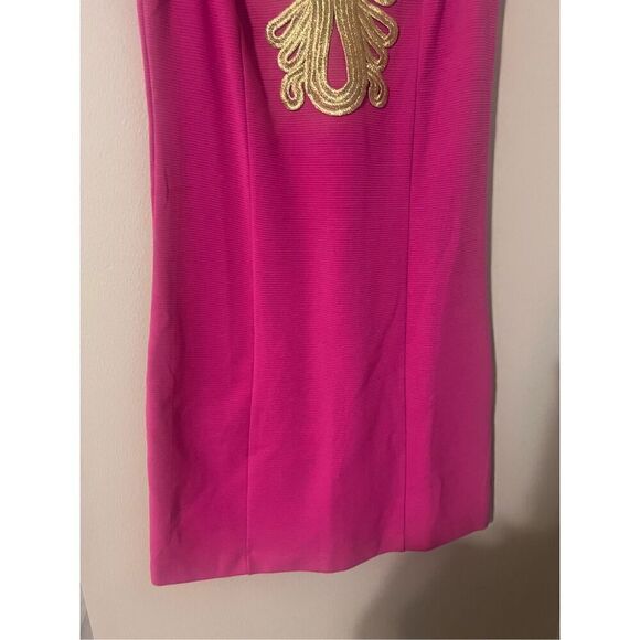 Crown & Ivy Women's M Weekend In Lisbon Signature Dress Pink Gold Cocktail Mini - Picture 5 of 7